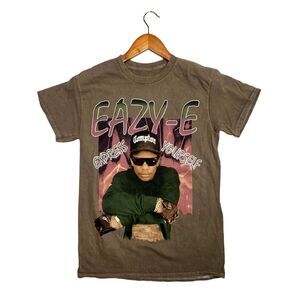 Eazy E Express Yourself Vintage Style Unisex T Shirt Short Sleeve Small Brown
